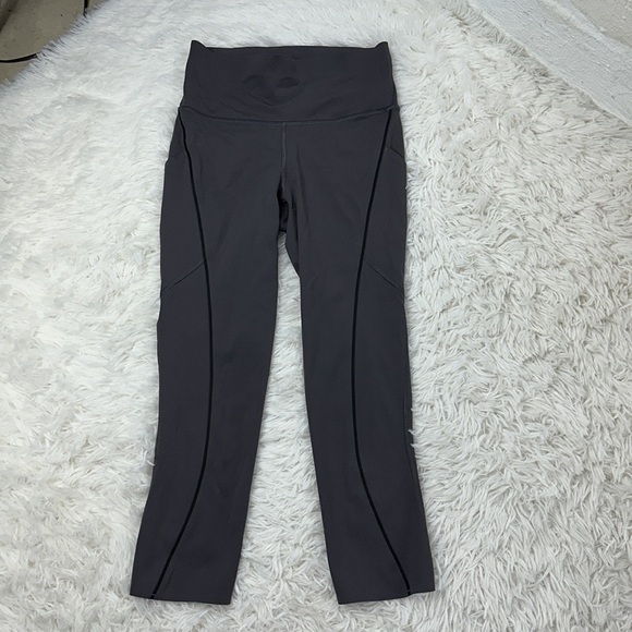 Lululemon Chase Me Crop (21") Dark Carbon / Black - Picture 2 of 7